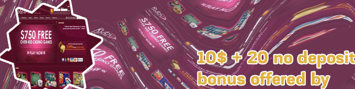 Free no deposit bonus codes for ruby slots